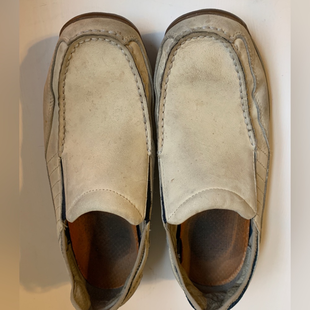 Sperry Size 10 Beige Leather Slip-On Shoes